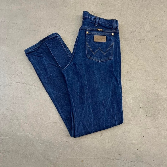 Wrangler Dark Blue Straight Jeans - Picture 1 of 8